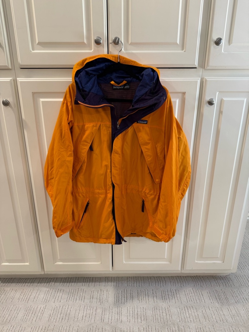 1994 Patagonia Super Alpine Gridman Waterproof Hooded Jacket - Mango
